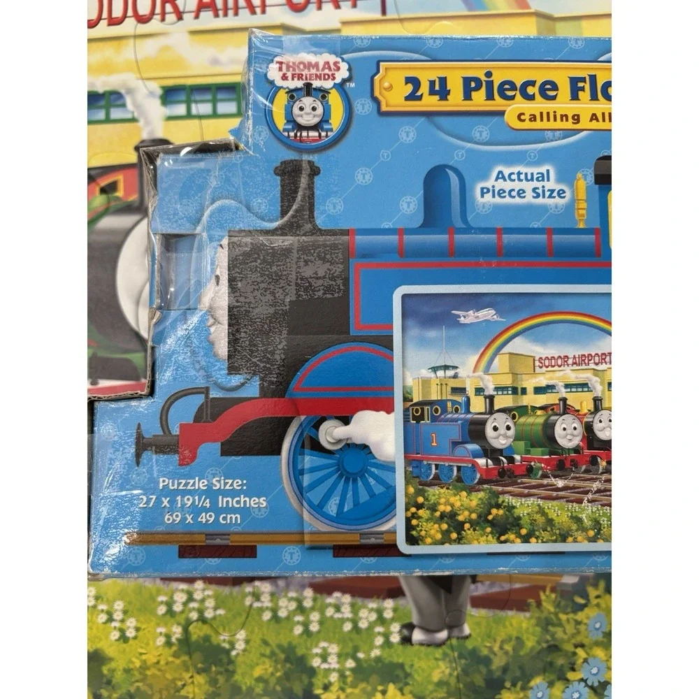 2005 Thomas And Friends Calling All Engines Sodor  Airport Floor Puzzle 24 Pc